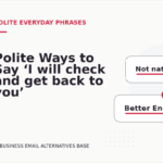 Polite Ways to Say ‘I will check and get back to you’