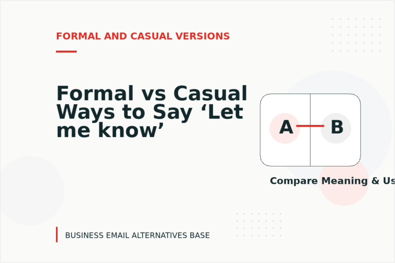 Formal vs Casual Ways to Say ‘Let me know’