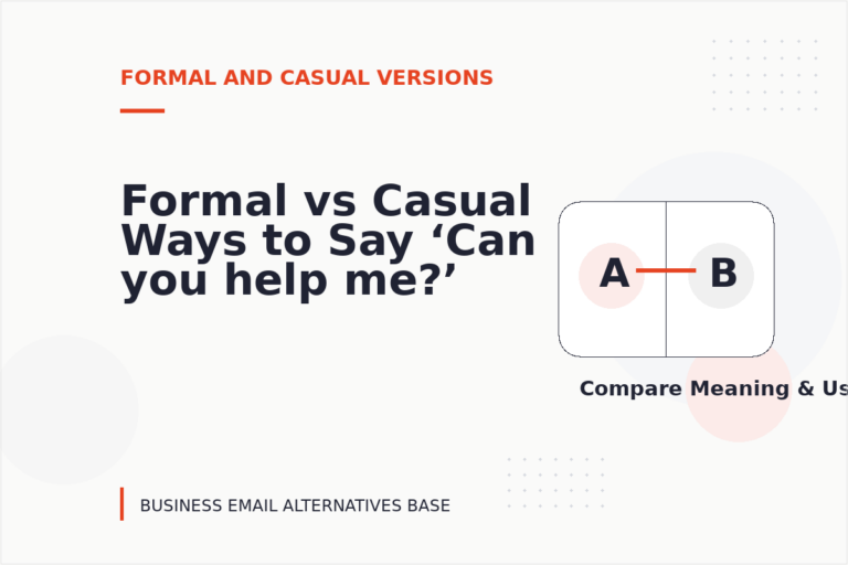 Formal vs Casual Ways to Say ‘Can you help me?’