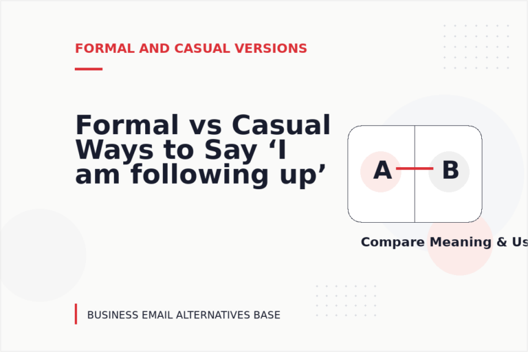 Formal vs Casual Ways to Say ‘I am following up’